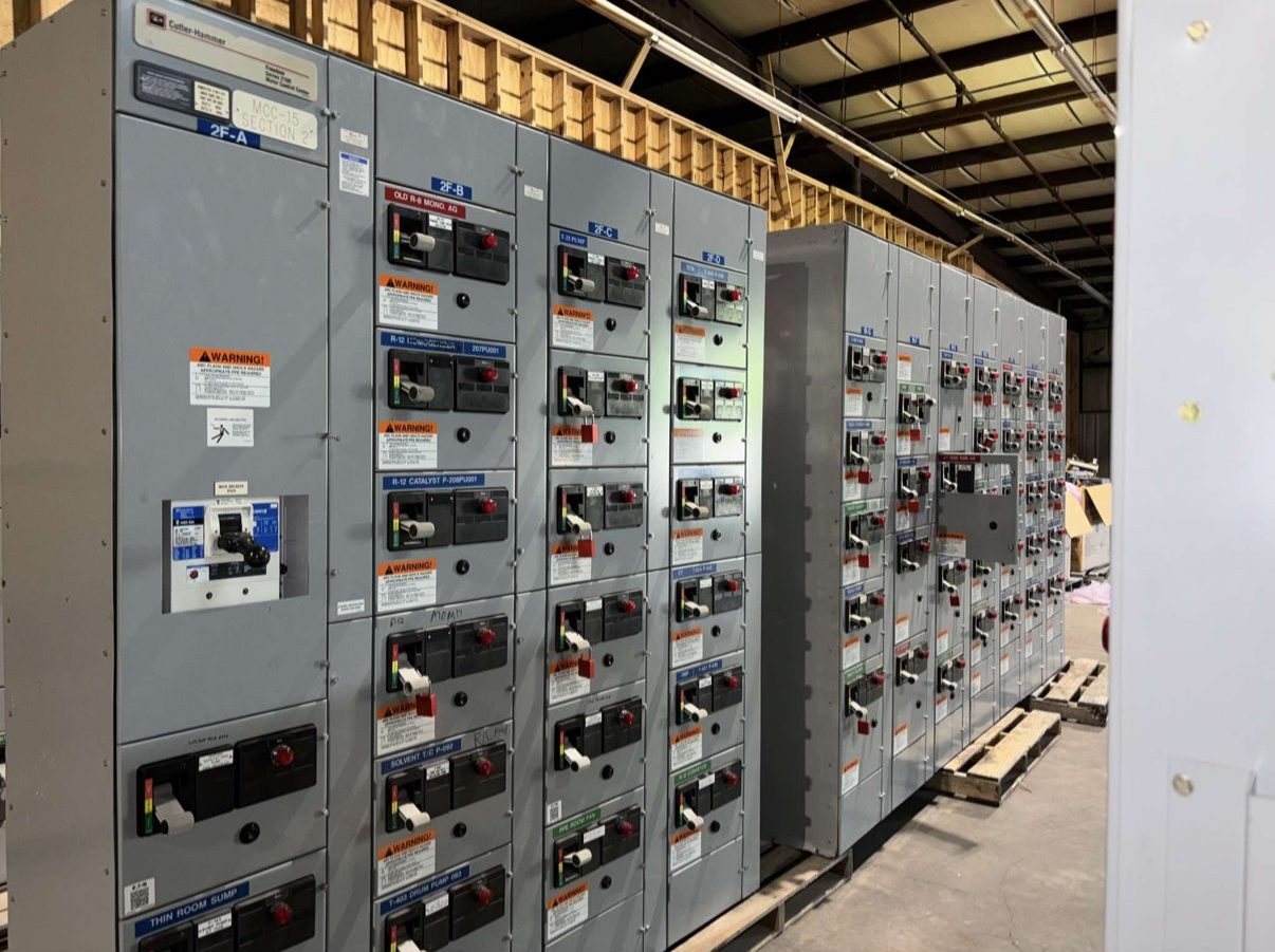 Cutler-Hammer motor control center lineup we bought from a plant decommissioning